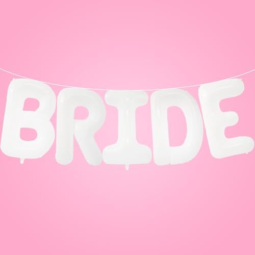 40 Inch Pure White Bride Balloon Banner