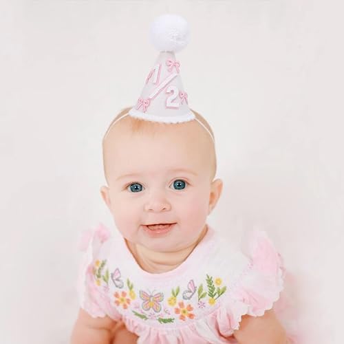 WAOUH Half Birthday Baby Hat - Glitter Crown for 6 Month Celebration
