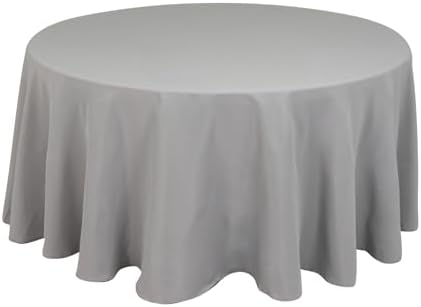 Balsa Circle 120 Inch Silver Round Tablecloth
