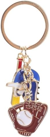 LOGOFUN Mini Baseball Bat Keychain for Sports Fans