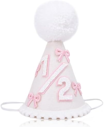 WAOUH Half Birthday Baby Hat - Glitter Crown for 6 Month Celebration