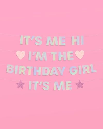 Xo Fetti Birthday Girl Banner 5 Ft Iridescent