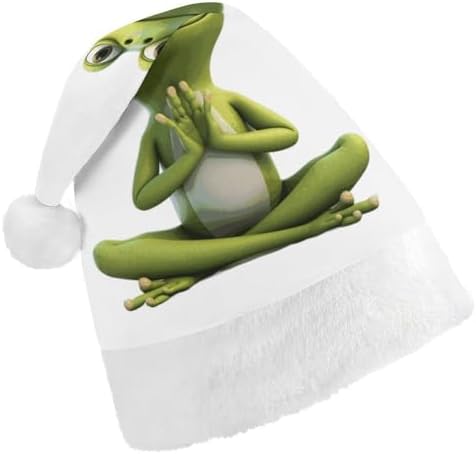 Funny Frog Yoga Santa Hat Christmas Party Headwear