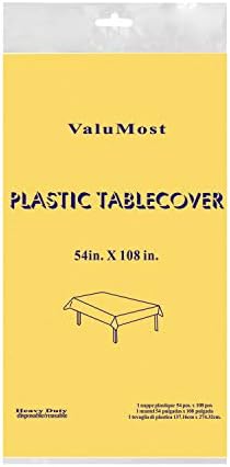 Party Essentials ValuMost Plastic Table Cover 54 x 108 Yellow