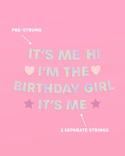 Xo Fetti Birthday Girl Banner 5 Ft Iridescent