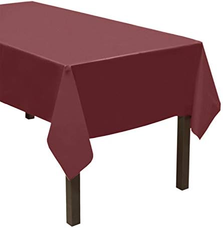 Party Essentials Heavy Duty Plastic Table Cover Burgundy 54 X 108