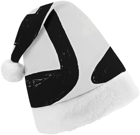 Santa Hat Black And White Music Note Christmas Headwear