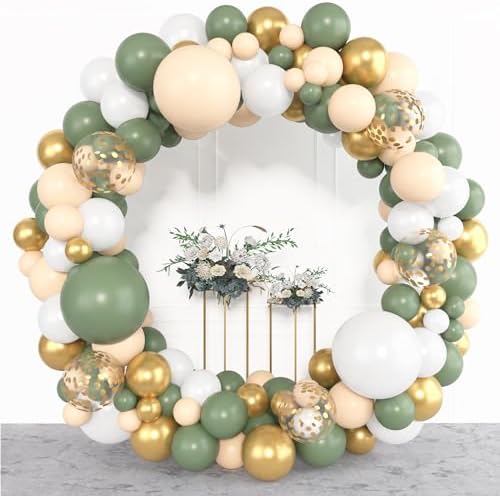 Amandir 153pcs Sage Green Balloon Garland Kit