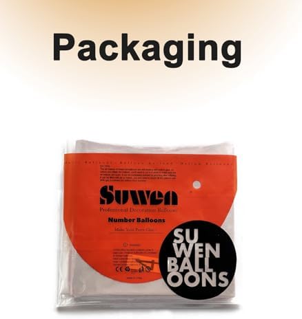 SUWEN 40 Inch Jumbo Cream White Number 2 Balloons