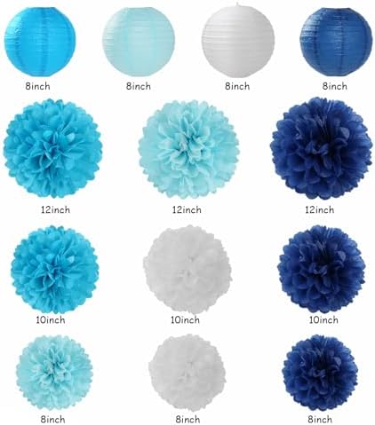 20pcs Royal Navy Blue Party Decorations Kit