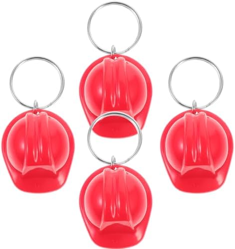 LUOZZY 4pcs Mini Animal Helmet Keychain Set