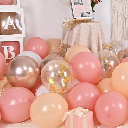 Blush Pink Balloons 60PCS 12 Inch Decor Set