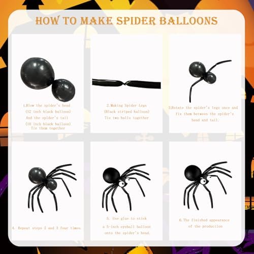 Halloween Balloon Decoration Kit with 132pcs Supplies