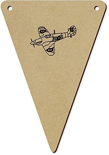 Azeeda 5 Pack Hurricane Plane Wooden Bunting Flags