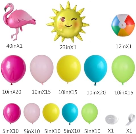 Summer Beach Party Decorations 140Pcs Balloon Kit
