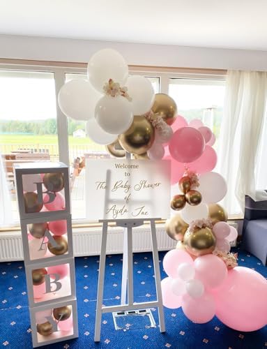 Pink and Gold Balloons Set for Parties and Celebrations
