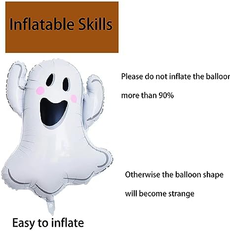 White Ghost Foil Balloons Halloween Party Decorations 3pcs Set