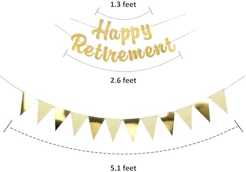 Happy Retirement Decorations Kit with Banner and Balloons