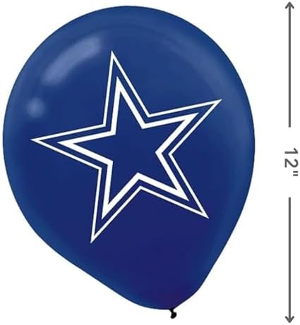 Amscan Dallas Cowboys Navy Blue Latex Balloons 12 Inch 6 Pack