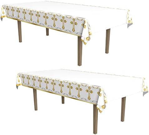 Beistle Religious Tablecover 54 x 108 2 Pack Party Supplies