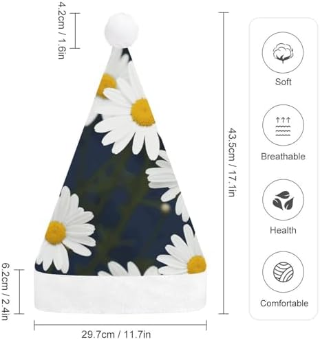 NWGHM Santa Hat Flowers Daisy Christmas Party Headwear