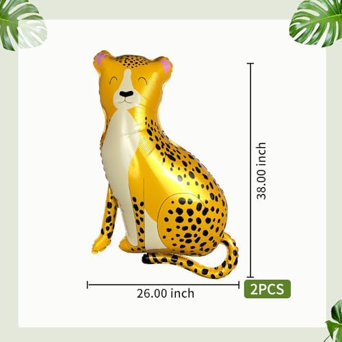 GELOUBO Leopard Giant Foil Balloon Decorations 2 Pack