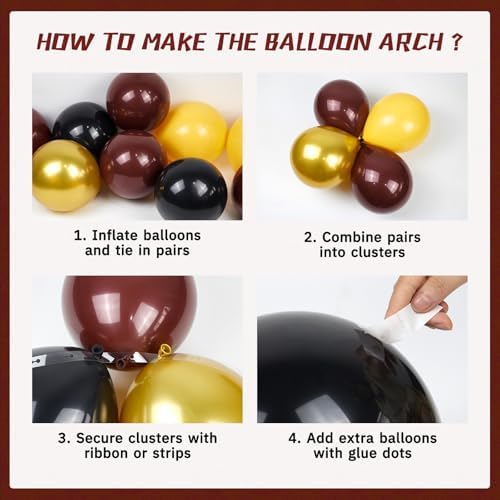 144pcs Magic Wizard Balloons Arch Kit Decorations