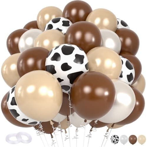 Brown Cow Balloons for Western Themed Party Decorations