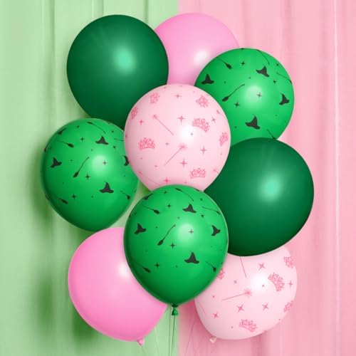 Xo Fetti Pink and Green Witch Latex Balloons - 24 Pack 12 Inch
