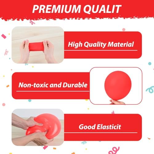 Red Blue Green Black Balloons Set for Party Decorations