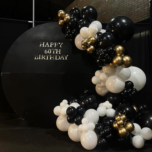 NISOCY Black Balloons 102PCS Garland Arch Decor Kit