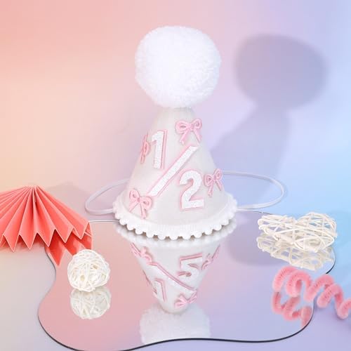 WAOUH Half Birthday Baby Hat - Glitter Crown for 6 Month Celebration