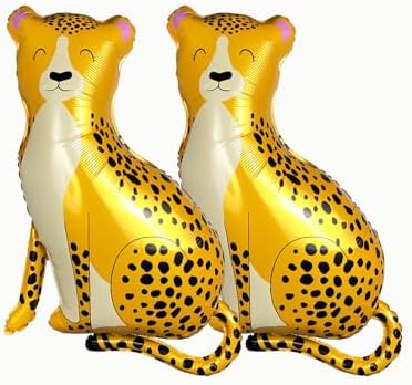 GELOUBO Leopard Giant Foil Balloon Decorations 2 Pack