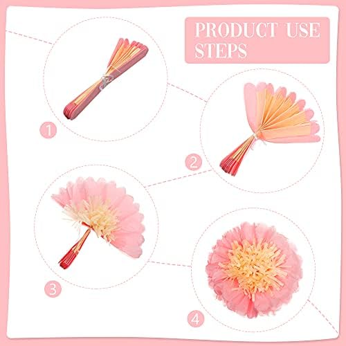 Dilunave 30 Piece Tissue Paper Flowers Decor Kit