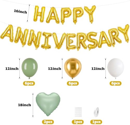 Happy Anniversary Foil Balloon Decor Set