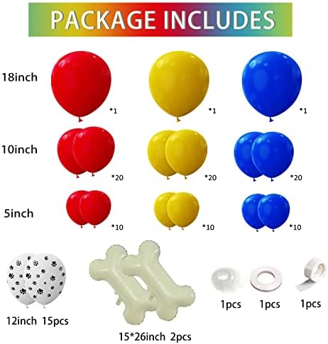 EASUTE Paw Balloons Garland Kit Birthday Decorations
