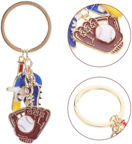 LOGOFUN Mini Baseball Bat Keychain for Sports Fans