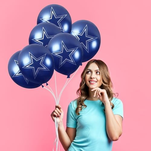 Amscan Dallas Cowboys Navy Blue Latex Balloons 12 Inch 6 Pack
