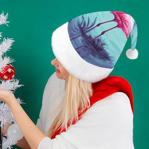 Santa Hat Flamingos Christmas Party Headwear
