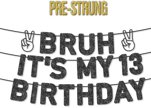 Pre-Strung 13th Birthday Banner for Boys