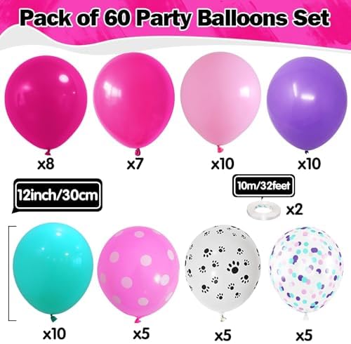 HILAVO Dog Paw Balloons Set of 60 12 Inch