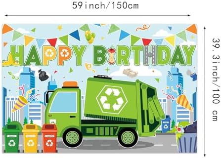 Trash Truck Birthday Decorations Set
