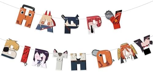 HOMEZZO Anime Birthday Party Banner Set