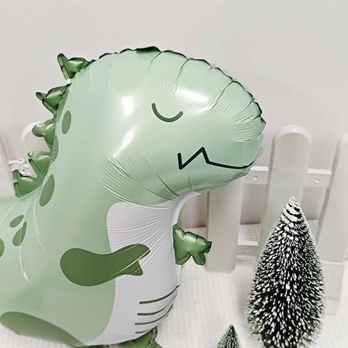 2PCS Dinosaur Foil Balloons for Jungle Birthday Party Decor