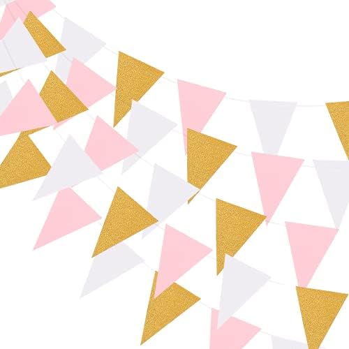 MerryNine Triangle Flag Bunting Banner 3 Pack 30 Feet