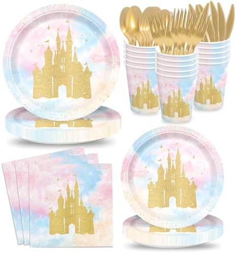 Princess Castle Party Tableware Set 168pcs