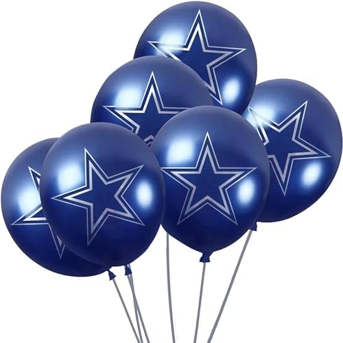 Amscan Dallas Cowboys Navy Blue Latex Balloons 12 Inch 6 Pack
