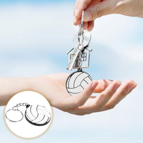 LUOZZY Volleyball Keychain Cute Sport Keyrings