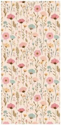 Floral Light Yellow Door Banner Cover Decoration
