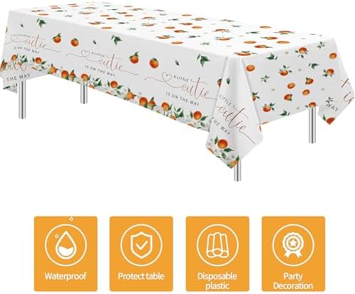 Little Cutie Baby Shower Decorations Tablecloth 3 Pack